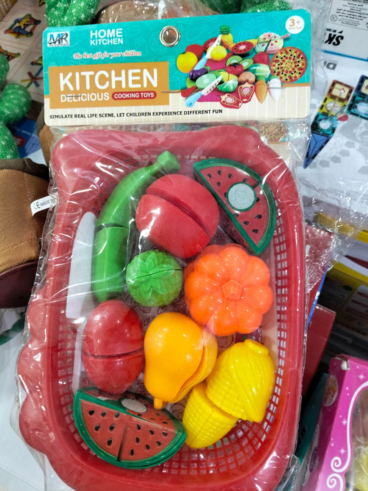 Kids Velcro Cutting Fruit and Vegetable Toy Set