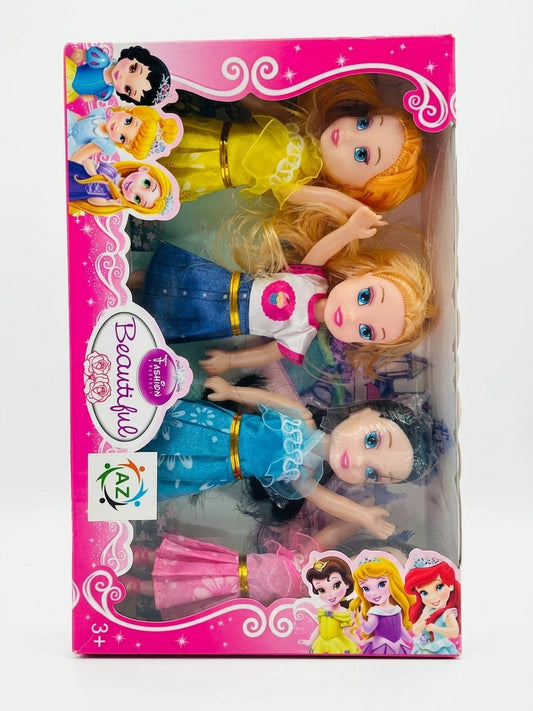 Princess Fashion Dolls Set – 4-Piece Dress-Up Dolls Toy for Girls | Kids Ages 3+